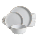 Gibson Home Everyday Essential 12-Piece Stoneware Dinnerware Set