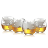 Etched World Decanter whiskey Globe - Whiskey Gift Set Globe