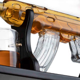 Gun Large Decanter Set Bullet Glasses - Elegant Rifle Gun Whiskey