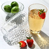 23oz Hammered Clear Acrylic Cups Set of 8