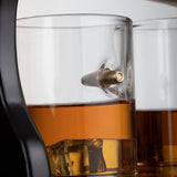 Gun Large Decanter Set Bullet Glasses - Elegant Rifle Gun Whiskey
