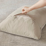 Nuetual Ivory Modern Polyester Chenille Comforter Set