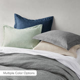 5pcs / 7pcs Chambray Denim Inspired Comforter Set, Gray