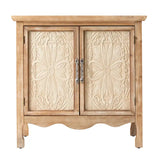 Wholesale Farmhouse Storage Cabinet with Flower Pattern