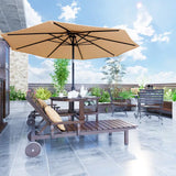 9 ft Patio Umbrella with Crank & Tilt, 8 Steel Ribs