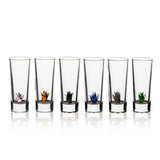 Tequila Decanter Tequila Glasses Set, 6 Agave Sipping Shot Glass (Agave)