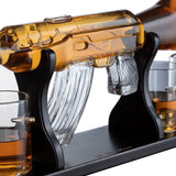 (UAE ONLY) Gun Large Decanter Set Bullet Glasses