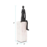 Proud Moment Sculpture on White Marble Base