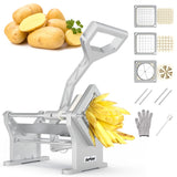 French Fry Cutter with 1/2 Inch and 3/8 Inch Blades, 6-wedge