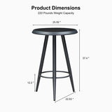 PURPLE LEAF Outdoor Bar Table Patio Dining Table Coffee Kitchen Breakfast Bistro Pub Bar Table for Patio Poolside