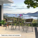 PURPLE LEAF Outdoor Bar Table Patio Dining Table Coffee Kitchen Breakfast Bistro Pub Bar Table for Patio Poolside