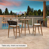 PURPLE LEAF Outdoor Bar Table Patio Dining Table Coffee Kitchen Breakfast Bistro Pub Bar Table for Patio Poolside