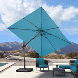 PURPLE LEAF Best Value Cantilever Patio Umbrella with Left-Right Tilt and 360° Swivel Outdoor Umbrellas