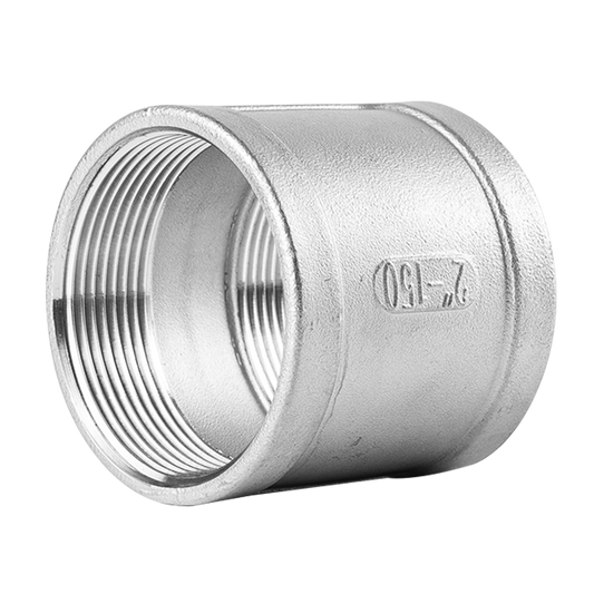 Waterdrop 304 Stainless Steel Pipe Coupling Fitting, 2" Female x 2" Length Pipe Coupler Connector Adapter Fitting