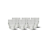 Set of 6 Skull Shot Glasses – 1.75 oz Glass Novelty Drinkware for Halloween Parties, Cocktail Bars & Home Decor