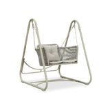 PURPLE LEAF Double Cloud Hanging Chair - Outdoor Patio Rattan Swing Chair with Cushion and Backrest.