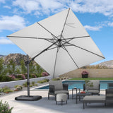 PURPLE LEAF Best Value Cantilever Patio Umbrella with Left-Right Tilt and 360° Swivel Outdoor Umbrellas