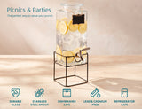 Kook Glass Drink Dispenser with Steel Spigot