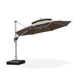 PURPLE LEAF Double Top 11 ft Round Outdoor Patio Umbrella with High Quality Sunbrella Fabric