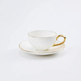 Golden Dawn Petite Cup & Saucer Set with Gold Accents
