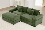 DESEO 92" Loveseat with 1 Ottoman
