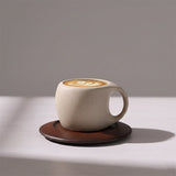 Retro Ceramic Coffee Cup & Saucer Set