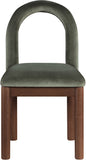 Conrad - Velvet Dining Chair With Brown Legs