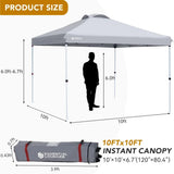 10x10 Waterproof Pop‑Up Canopy Tent, Commercial Outdoor Part