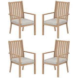 Patio Dining Chair Set of 4, Aluminum Outdoor Dining Chairs