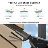PURPLE LEAF Best Value Cantilever Patio Umbrella with Left-Right Tilt and 360° Swivel Outdoor Umbrellas