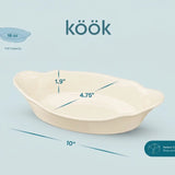 Kook Ceramic Au Gratin Baking Dish Set of 6