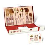 24pcs Stainless Steel Cutlery Set Gift Box