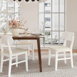 Wholesale Solid Rubberwood Dining Chair PU Leather Upholstery