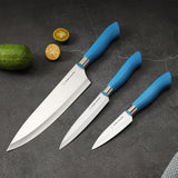 EcoCut 10 Piece Kitchen Knife Set With Blade Guards, Blue