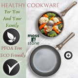 Moss & Stone 6-Piece Dark Grey Nonstick Cookware Set
