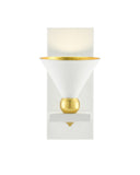 Moderne White Wall Sconce