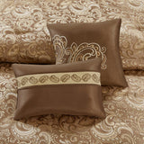 24-Piece Traditional Paisley Room-in-A-Bag Set, Brown