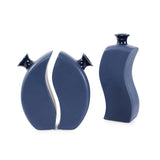 Delft Blue 3 Piece Floral Vase
