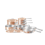 Mauviel M'6 S 12-Piece Induction Copper Cookware Set With Cast Stainless Steel Handles