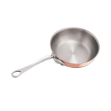 Mauviel M'6 S Induction Copper Chef Pan With Lid, Cast Stainless Steel Handle