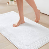 100% Cotton Tufted 3000 Gsm Reversible Bath Rug, White