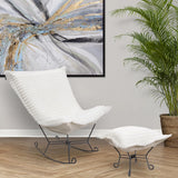 Puff Ottoman Cover & Cushion Shar Pei White/Natural