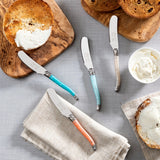 Laguiole 4-Piece Spreader Set with Coral & Turquoise Handles
