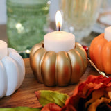 Gold Pumpkin Tealight Candlestick Holder Set of 6