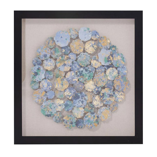 Abstract Chrysanthemum Shadowbox Art