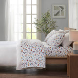 Warm Cozy Printed Kid's Sheet Set, White Village