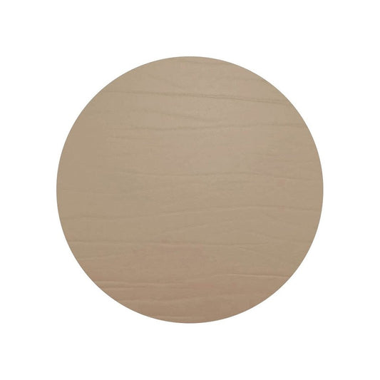 Strata Leather Taupe Placemat - Round 13"- Set of 4
