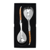 Wholesale French Home Laguiole 2-Piece Olive Wood Salad Server Set