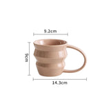 Big Handle Solid Color Ceramic Coffee Mug