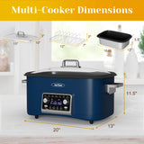 8 Qt Slow Cooker Roaster Oven, 12 in 1 Multi-Cooker